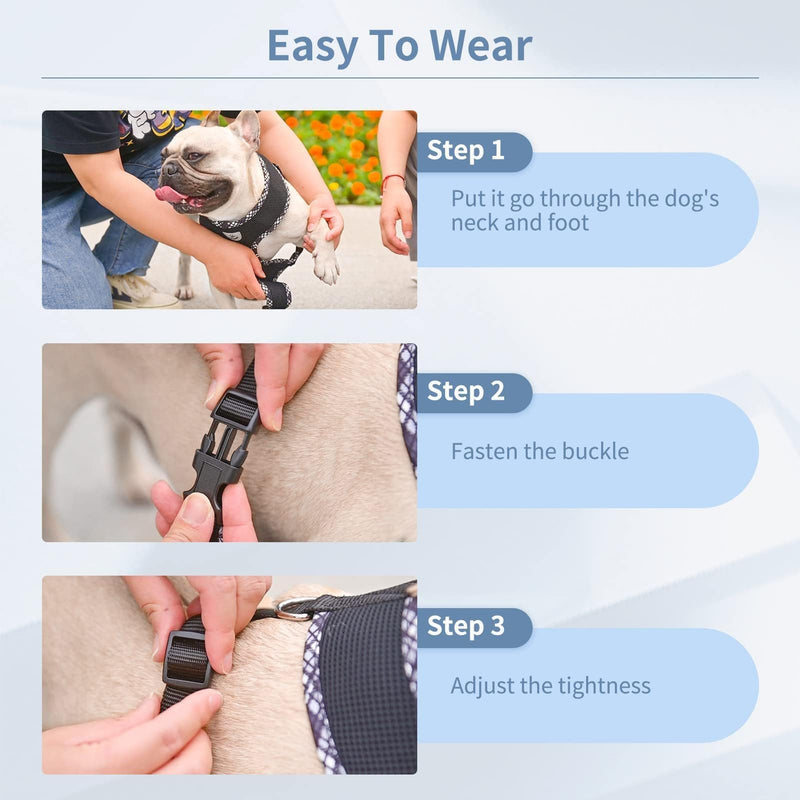 BINGPET Dog Harness and Leash Set,Reflective No Pull Dog Vest Harness Soft Mesh Breathable,Adjustable Step-in Pet Harness for Small Medium Dogs Puppy Cats(Green,L) Large Green(Mesh)-2pcs - PawsPlanet Australia