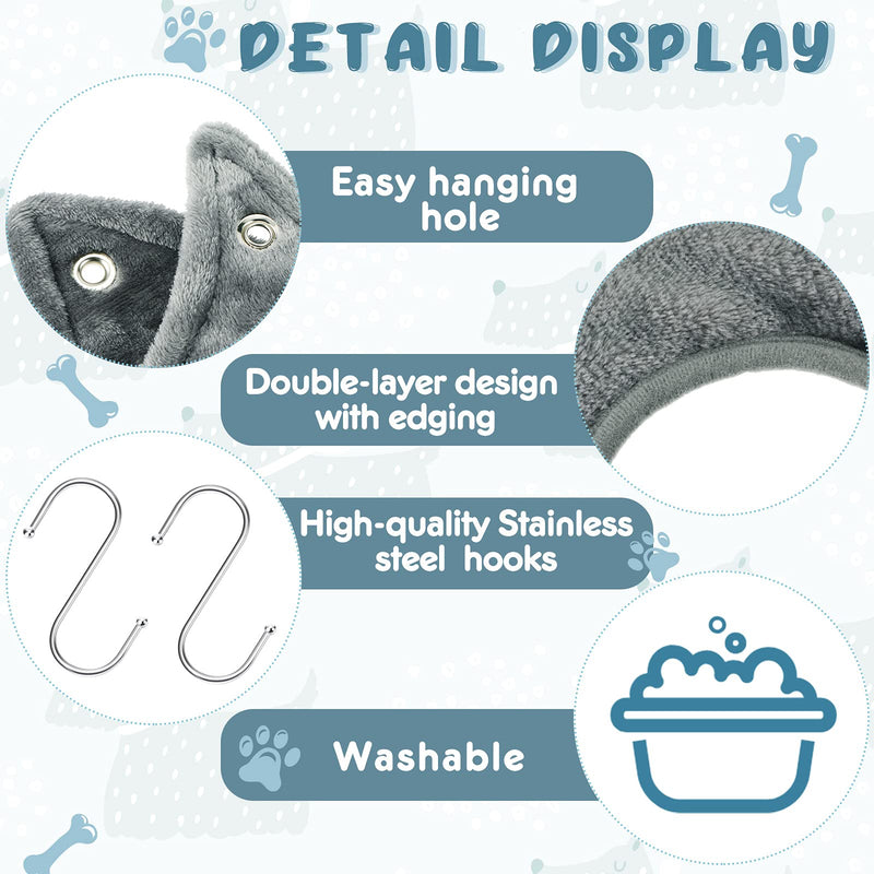 Shappy Dog Grooming Hammock Harness Pet Hammock Helper Towel Dog Hammock Restraint Bag Cat Grooming Sling Holder for Nail Trimming Clipping Bathing Washing(Gray, Small) Gray - PawsPlanet Australia