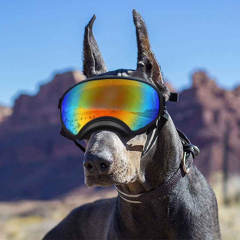 Pacify Dog Goggles for Large Dogs, UV Protection Dog Sunglasses with Adjustable Strap for Medium Large Dog Pet Glasses Black - PawsPlanet Australia