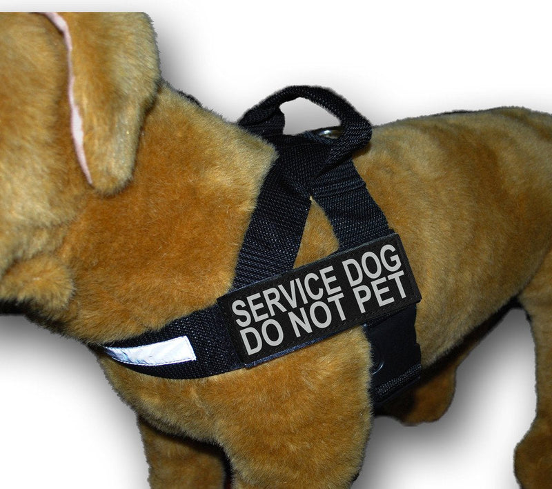 Doggie Stylz Service Dog DO NOT PET Nylon Harness No Pull IDC Guide Assistance. Comes with 2 Reflective Service Dog DO NOT PET Removable Patches. Please Measure Your Dog Before Ordering Fits Girth 26-33" - PawsPlanet Australia
