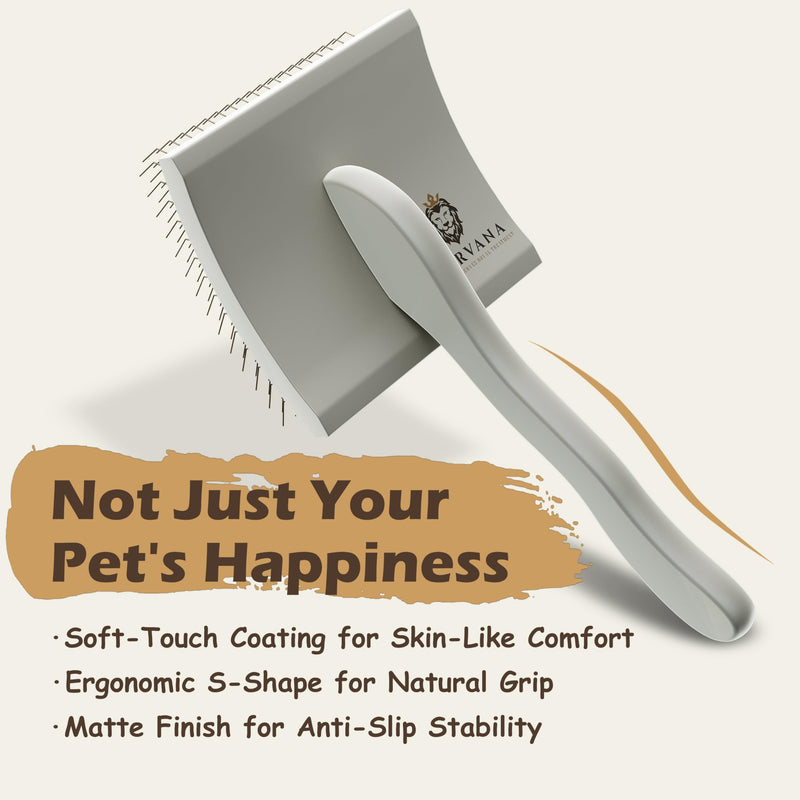 Slicker Brush for Dogs, for Golden Doodles with Long Hair, for Large Pet Dogs, Grooming Pet Hair, Cream White(Large) - PawsPlanet Australia