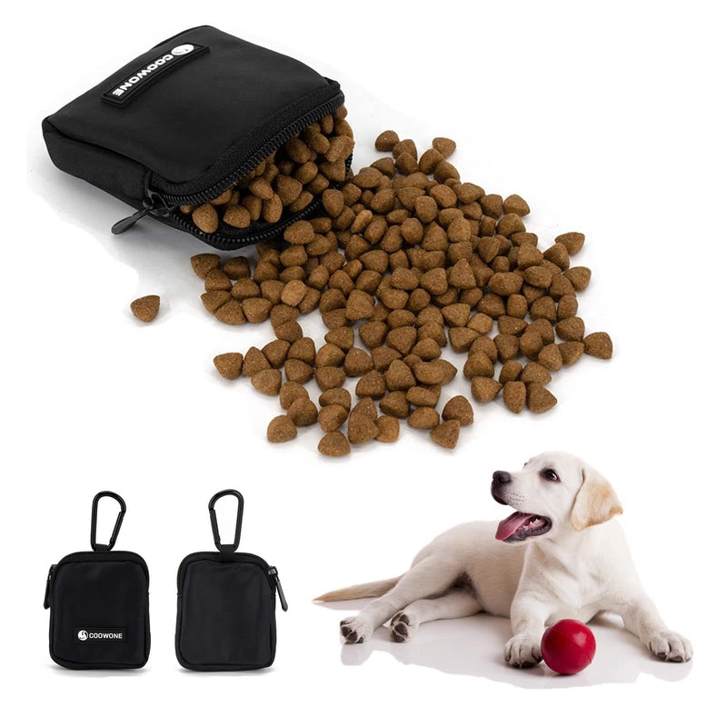 COOWONE Dog Training Treat Pouch, Waterproof Dog Treat Bag, Dog Treat Pouch with Clip, Treat Pouches for Pet Training, Puppy Treat Tote, Pocket Sized Dog Treat Bag Black 2.0 - PawsPlanet Australia