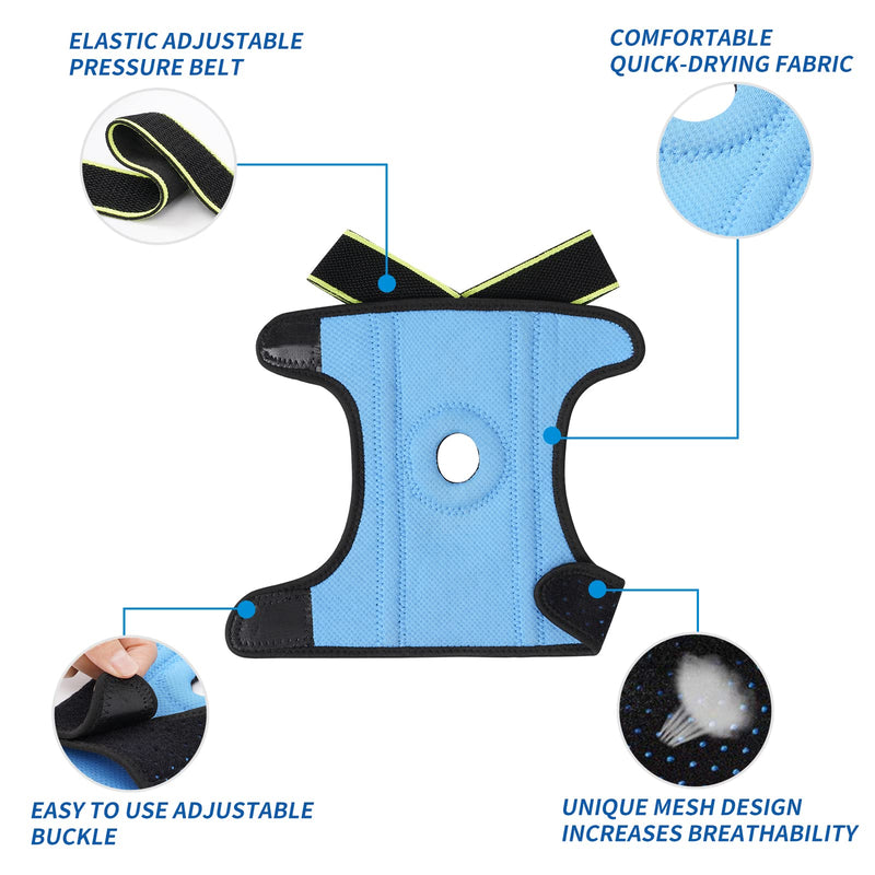 Dog Canine Rear Leg Hock Joint Brace for Medium and Large Dog, Compression Wrap with Straps & Metal Spring Strips Protects Wounds, Heals, Prevents Injuries and Sprains from Arthritis-L Green - PawsPlanet Australia