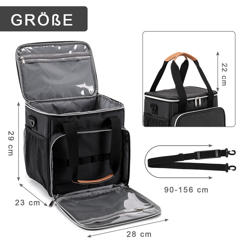 Pet Grooming Bag, Dog Grooming Supplies Organizer Tote Bag, Perfect for Pet Grooming Tool Kit Accessories-Black Black - PawsPlanet Australia