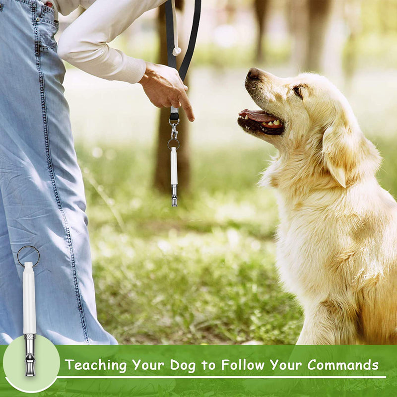 White Dog Whistle to Stop Barking Neighbors Dog,Adjustable Ultrasonic Silent Dog Whistle White - PawsPlanet Australia