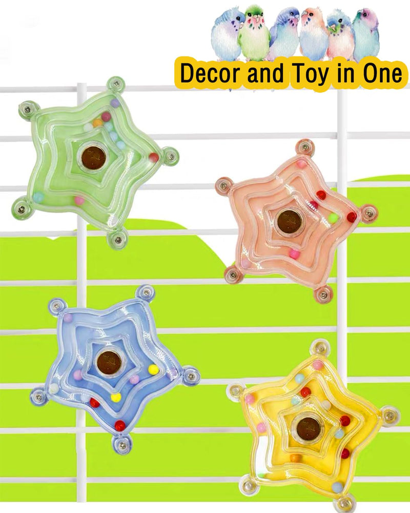 Bird Toys, 2PCS Conure Toys Parrot Rotating Toy Parakeet Spinning Toys Bird Rattle Toys Bird Cage Accessories for Small to Medium Birds, Blue/Green - PawsPlanet Australia
