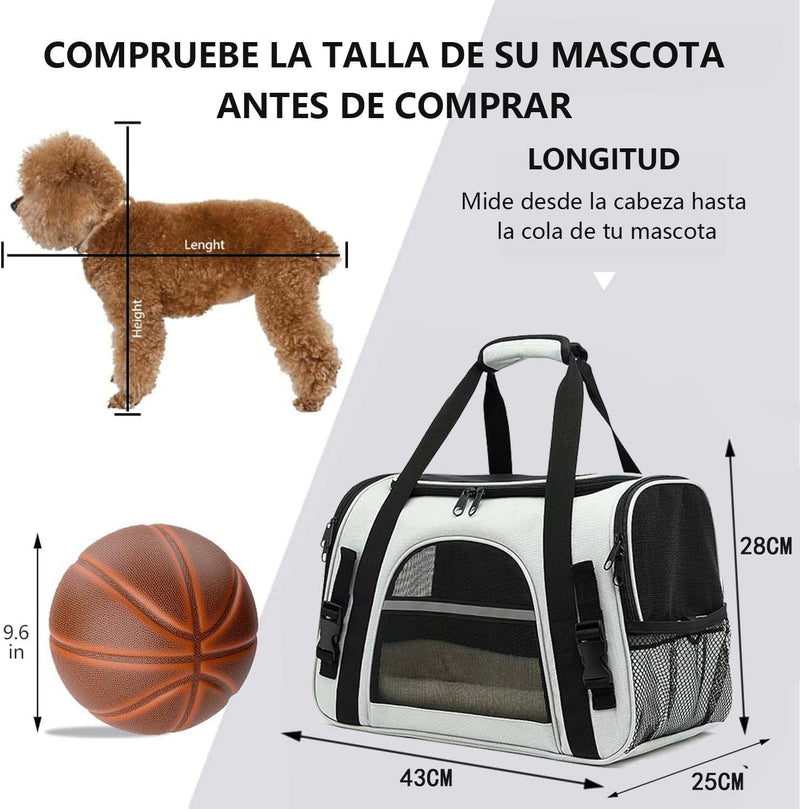 Soft Cat Backpack Carrier, Airline Approved Pet Carrier, Expandable Cat Backpack, Breathable Mesh Cat Travel Bag, Lightweight Vet Visit Carrier for Car Seat, 17 x 10 x 11 inches (Black-Grey) Black-Grey - PawsPlanet Australia