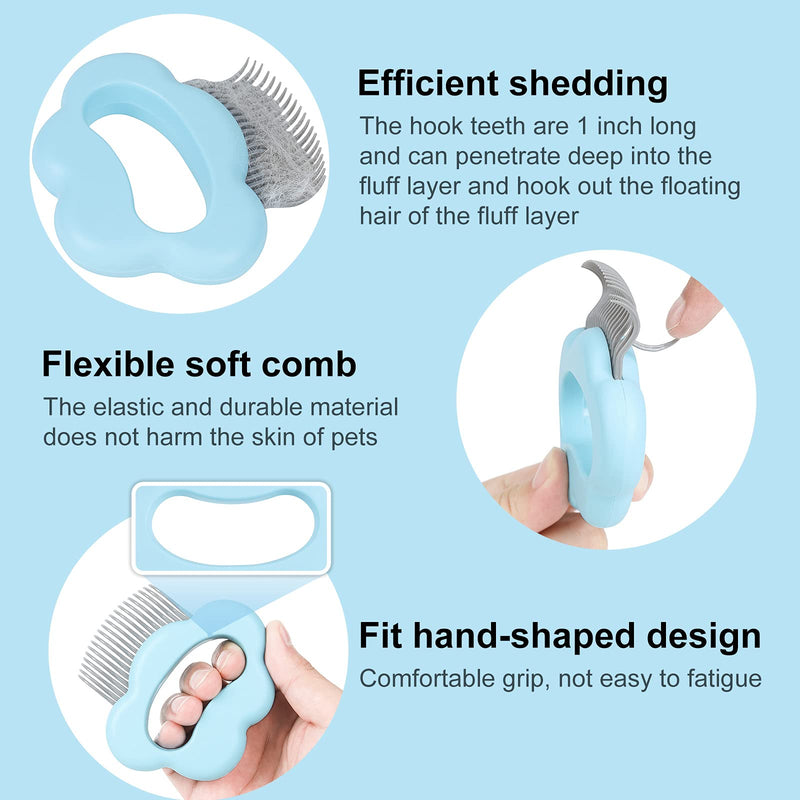 Cat Comb, Cat Grooming Supplies Laiannwell Pet Hair Removal Massaging Comb, Removing Matted Fur for Cat/Dog/Bunny, Perfect for Long and Short Hair Knots & Tangles - PawsPlanet Australia