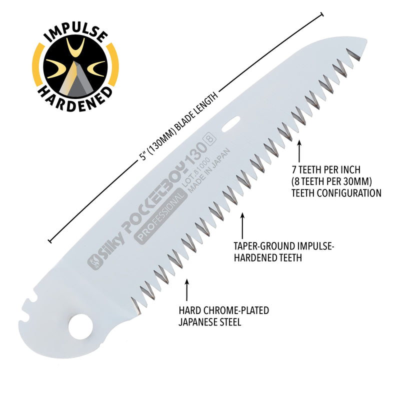 Silky Replacement Blade Only POCKETBOY 130mm Large Teeth (347-13)