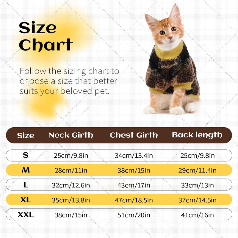 Cat Clothes -2 Legged Pullover Cat Sweater Soft Warm Pet Apparel Kitten Clothes for Kittens Only Elastic Yellow M Medium - PawsPlanet Australia