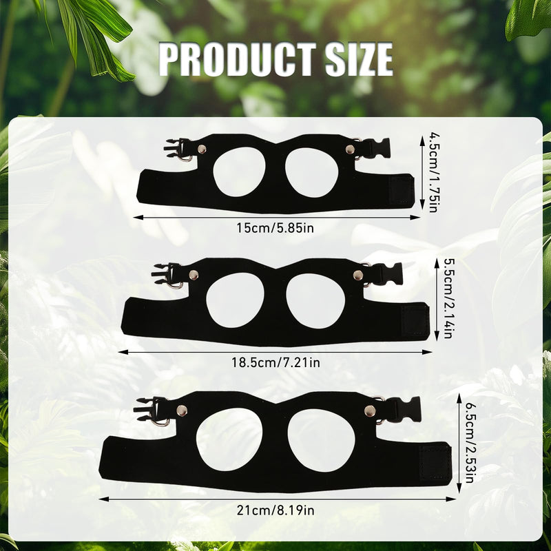 Bearded Dragon Leash and Harness Set, 3 Size Adjustable Soft Leather Lizard Leash Training Walking Prevent Escape, Spring Can be Stretched to 3m, for Iguana Squirrels Small Reptiles Outdoors (Black) - PawsPlanet Australia
