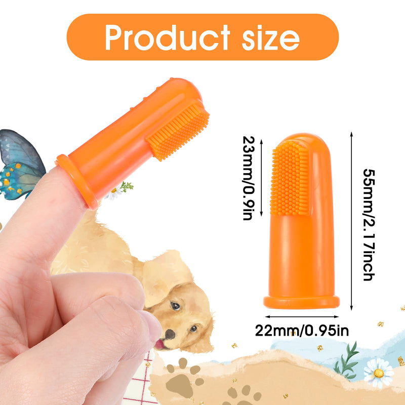 64 Packs Dog Toothbrush Soft Finger Brushes Pet Finger Easy Teeth Cleaning Dog Tooth Oral Care Pet Dental for Small Cats and Puppy
