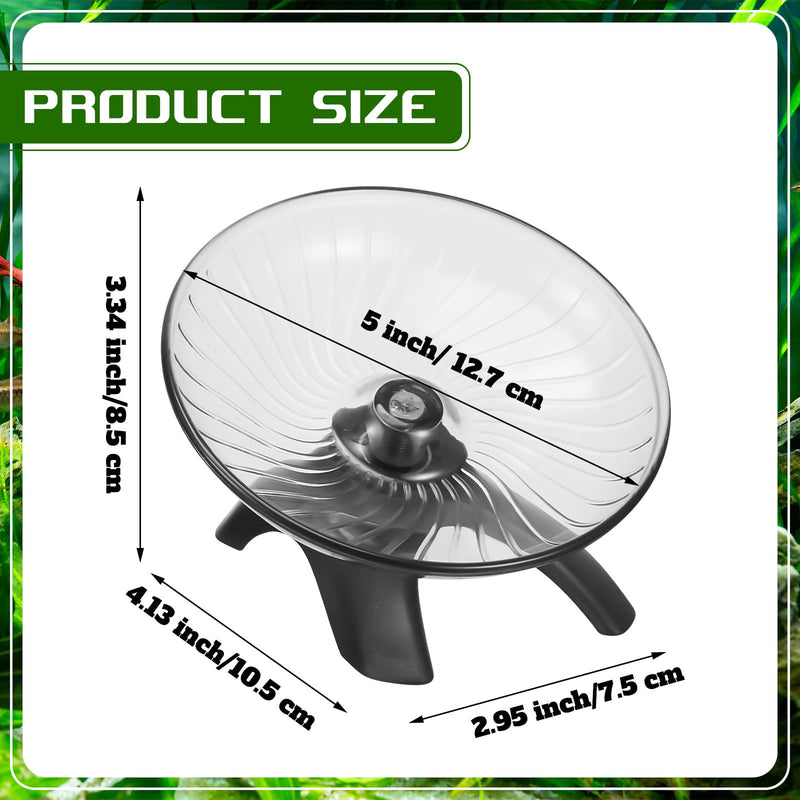 Poen Hermit Crabs Exercise Wheel Toy 4.13 x 2.95 x 3.34 Inch Silent Hermit Crab Running Tank Accessories Hamster Wheel Flying Saucer Small Animal Running Wheels(4.13 x 2.95 x 3.34 Inch) - PawsPlanet Australia