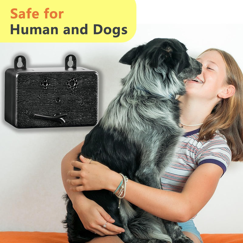 Anti Barking Device for Dog Bark Deterrent Device Silencer Bark Box Dog Barking Ultrasonic Bark Stopper Dogs Stop Barking Devices with 3 Range Modes for Neighbor, Indoor Outdoor Dogs (Black) Black - PawsPlanet Australia