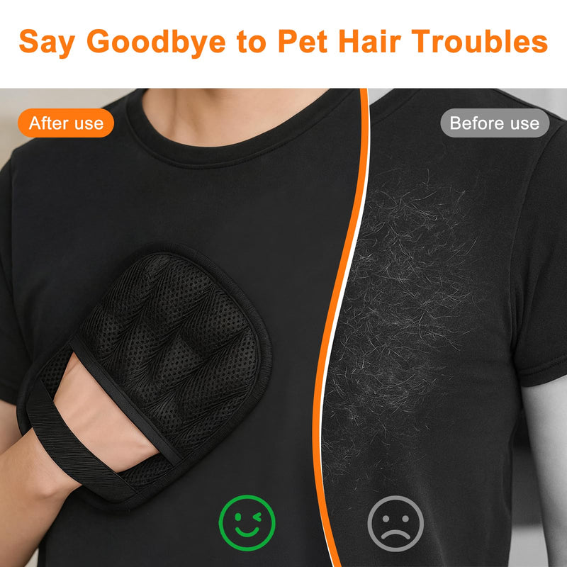 3Pcs Pet Hair Removal Glove, Five-Finger Electrostatic Pet Hair Remover Glove, Reusable and Bidirectional Cleaning Magic Brush Pet Hair for Bed, Clothing, Sofa Carpet, Car Seat - PawsPlanet Australia