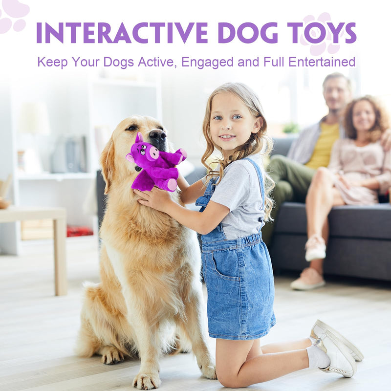 Squeaky Dog Toys for Large Dogs, Plush Dog Toys with Crinkle Paper, Interactive Dog Toys to Keep Them Busy, Tough Dog Chew Toys, Dog Toys for Large, Medium, Small Dogs - PawsPlanet Australia