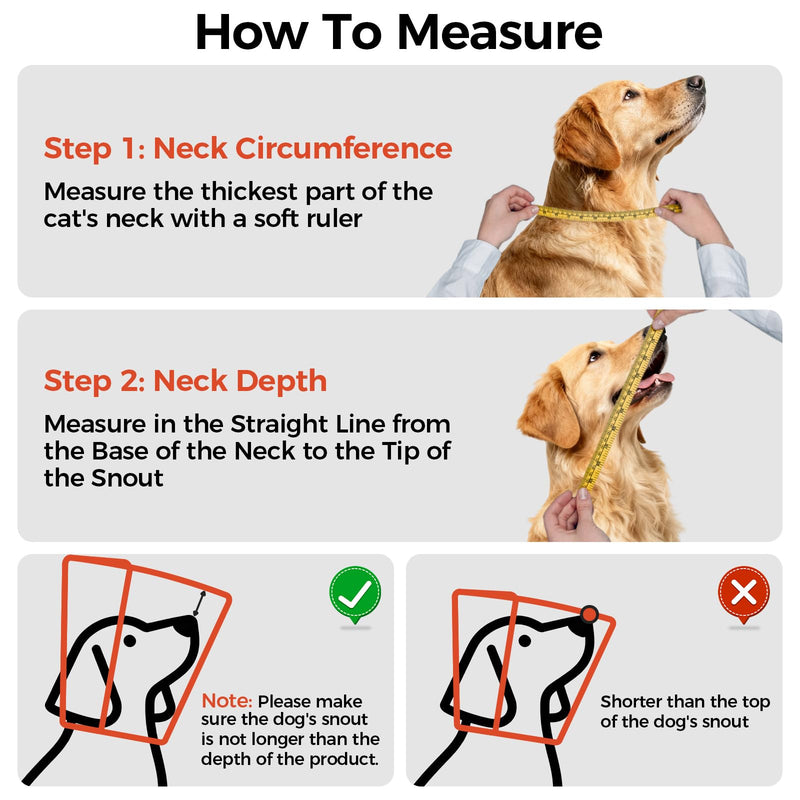 Soft Dog Collar for Large Dogs Comfortable Lightweight Elizabethan Collar Healing, Adjustable Anti-Licking Protection Guard for Wound Care, Spay, Neuter, Orange, Size XL X-Large(Depth: 11.81")
