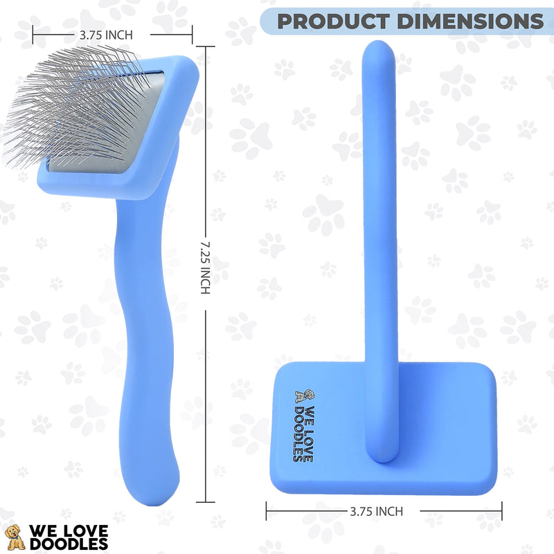 We Love Doodles Small Slicker Brush for Dogs & Dog Grooming Scissors Kit - PawsPlanet Australia