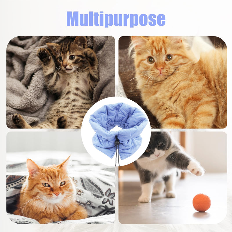 Collar for Cats, Lick Protection Cat, Adjustable Collar Cat, Soft, Waterproof Cat Collar, Lick Protection, Soft, for Cats, Kittens, Prevents Licking Wounds (Light Blue, S)