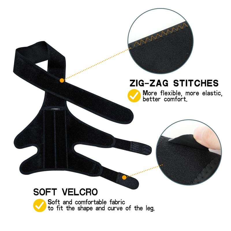 Dog Knee Brace for Torn Acl Hind Leg, Adjustable Dog Hip Support for Luxating Patella, Dog Leg Braces for Back Front Leg with Side Stabilizers (S(4.7-8.9IN)) S(4.7-8.9IN)