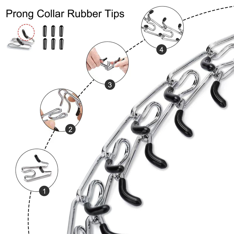 Training Collar Covers Designed for Herm. Sprenger Collar (50 Pack) Collar Rubber Tips Vinyl Comfort Collar Tips (3.0mm-4.0mm) 3.0mm-4.0mm - PawsPlanet Australia