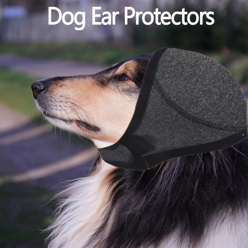 1Pc Dog Ear Protectors, Comfort Dog Snood, Waterproof Adjustable Ear Wrap for Dogs for Anxiety Relief,Swimming,Grooming Pet Cats and Dogs Ear Protector