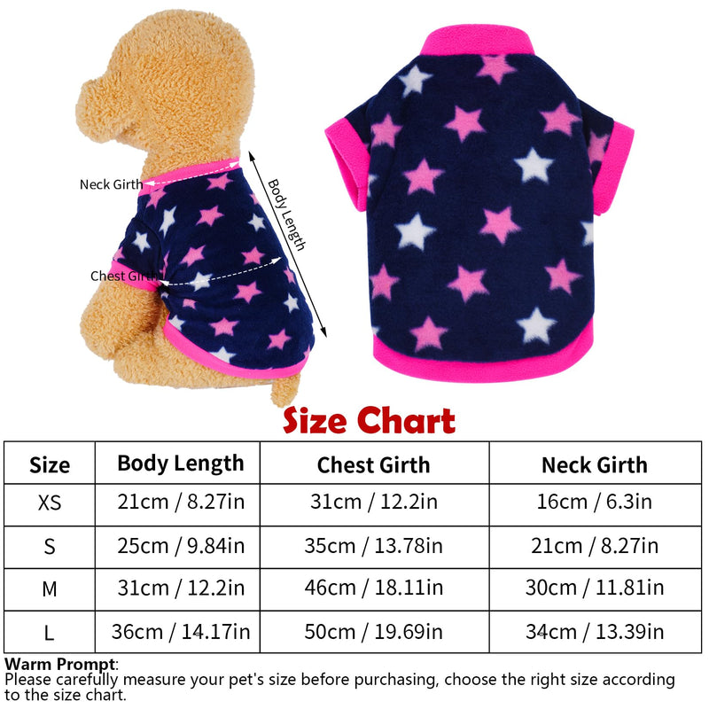 Rbenxia 4 Pieces Dog Fleece Sweaters Puppy Warm Sweater Doggie Sweatshirt Soft Fleece Dog Pajamas Puppy Clothes Winter Dog Outfits for Small Puppy Dog Cat Pets (X-Small) X-Small - PawsPlanet Australia