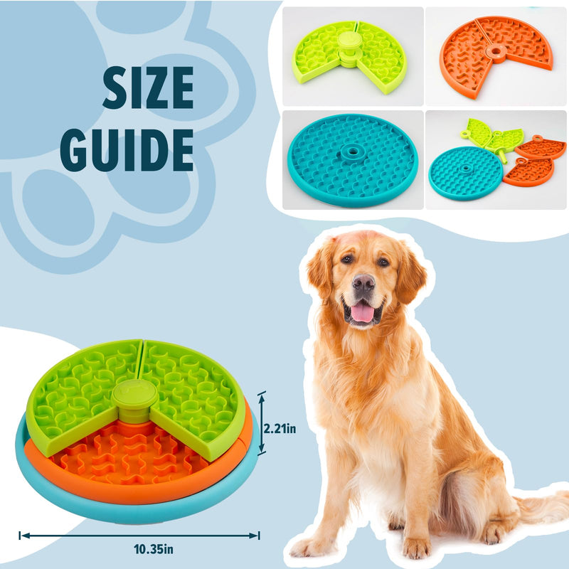 Slow Feeder Dog Bowl 3 Levels, Reduces Boredom and Anxiety Dog Food Puzzle Feeder, Non-Slip Interactive Dog Feeder, Suitable for Small/Medium/Larger Dogs Orange - PawsPlanet Australia