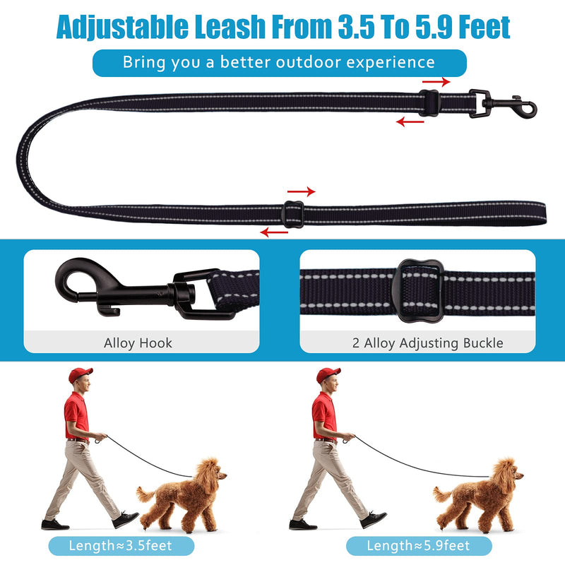 Martingale Dog Collar and Leash Set Martingale Collars for Dogs Reflective Martingale Collar for Small Medium Large Dogs(Black&M) M Black - PawsPlanet Australia