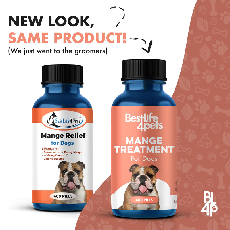 Demodectic Mange Relief for Dogs - All Natural Healthy Coat and Itch Relief for Puppy Mange, Canine Scabies and Walking Dandruff on Skin Pills Pack of 1