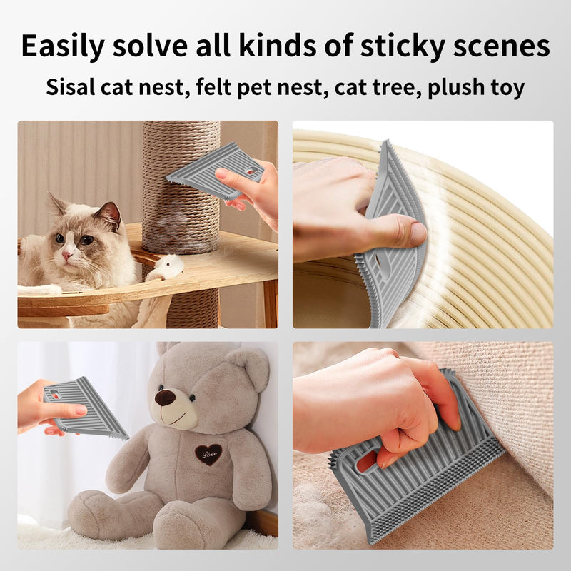 Pet Hair Removal Soft Brush,Dog hair remover for car,Pet Hair Removal Soft Rubber Sheet,Dog hair remover,Cat hair remover,Pet hair removal tool for Carpet,Car Mat,Couch,Pet Bed,Furniture,Rug(2 PCS) - PawsPlanet Australia