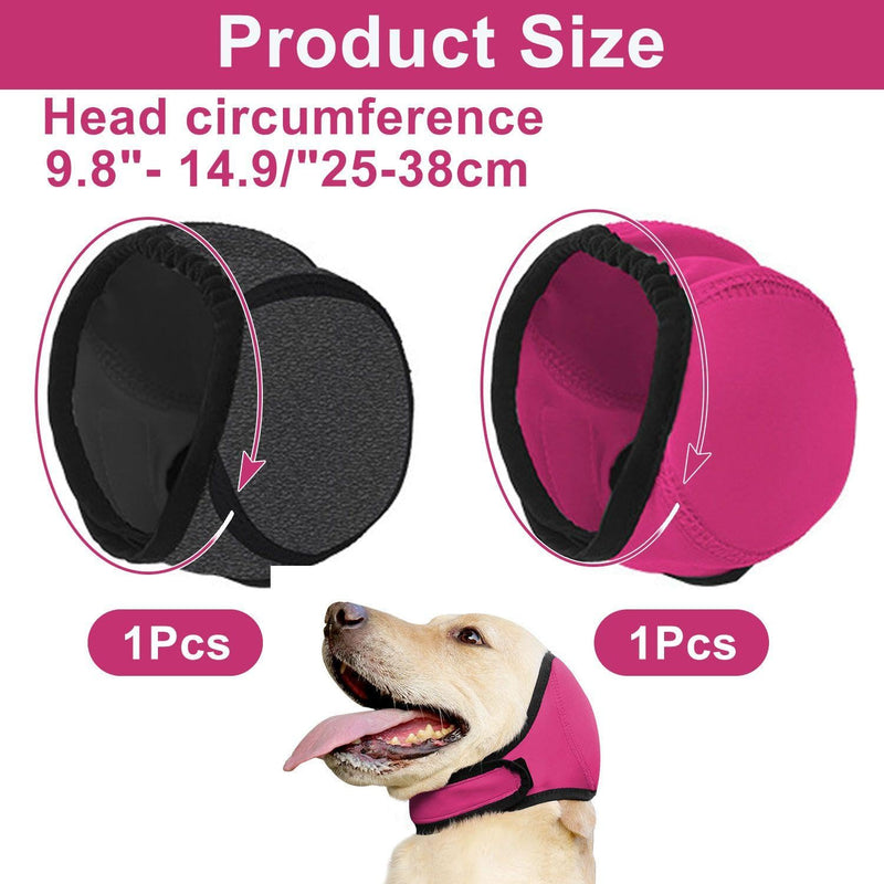 2 Dog Grooming Waterproof Earmuffs, Comfortable Fit And Adjustable, Pet Protective Headgear, Suitable For Bathing, To Prevent Noise From Disturbing The Scene.