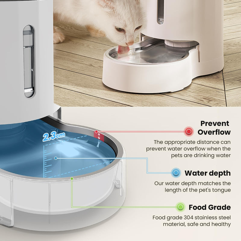 CZPET 4L Pet Water Dispenser Without Electricity Unplugged Automatic Water Bowl Dispenser Gravity Water Dispenser for Cats Water Self Feeder Dog Fountain Dogs Bowl Bottles for Kitten Puppy - PawsPlanet Australia