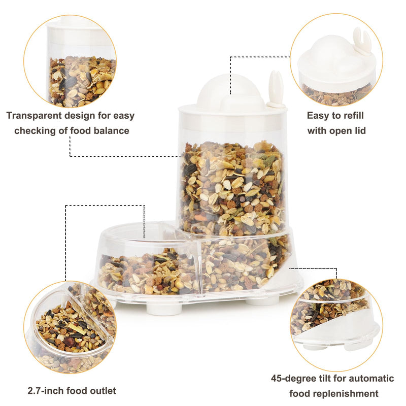 Wontee Hamster Feeder Food Bowl Automatic Dispenser for Dwarf Syrian Hamsters Mice Gerbils Rats or Other Similar-Sized Small Pets - PawsPlanet Australia