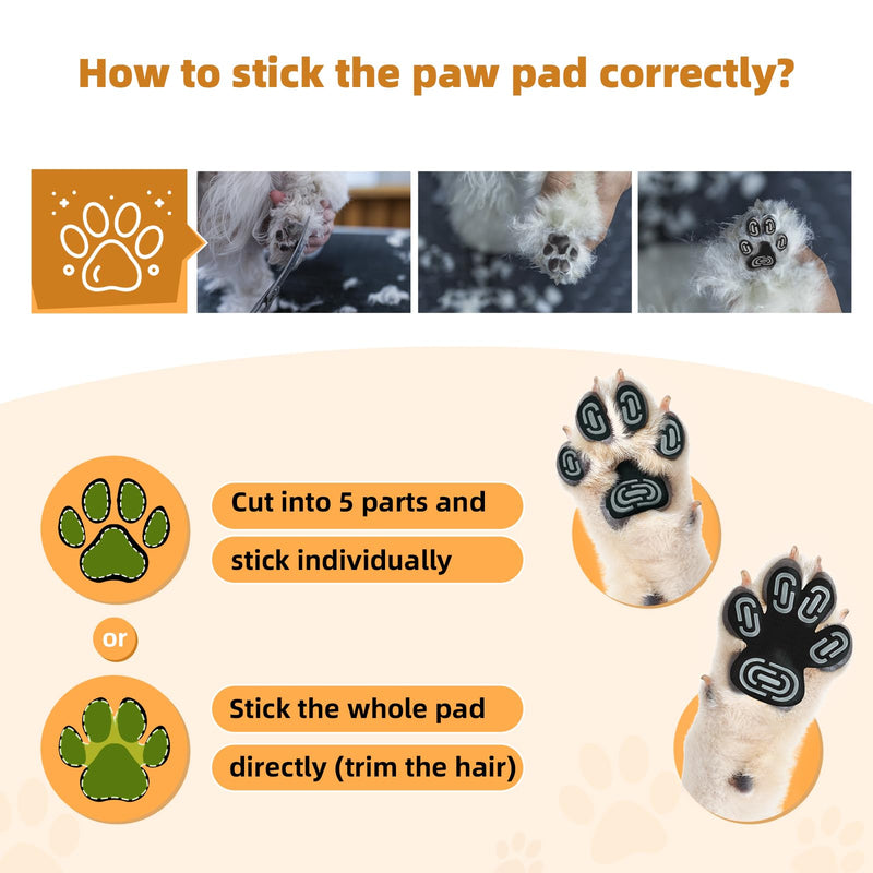 Anti-Slip Dog Paw Protector Pads for Senior Dogs, Dog Paw Adhesive Pads on Hardwood Floor,Senior Dog Essentials with Strong Traction,Dog Grippers,12 Sets 48 pc XXXL Black - PawsPlanet Australia