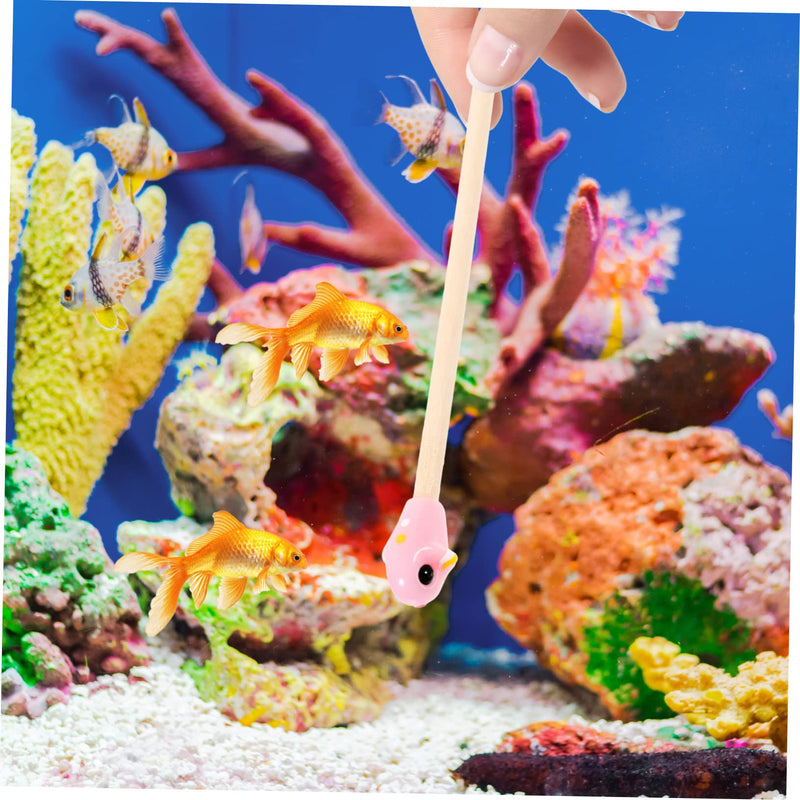 Fish Training Stick Betta Training Toys Fish Tank Decor Betta Wand Toy Betta Bed Tunnel Wand for Fish Training Betta Sticks Betta Toys Decorations Betta Fish Wooden - PawsPlanet Australia