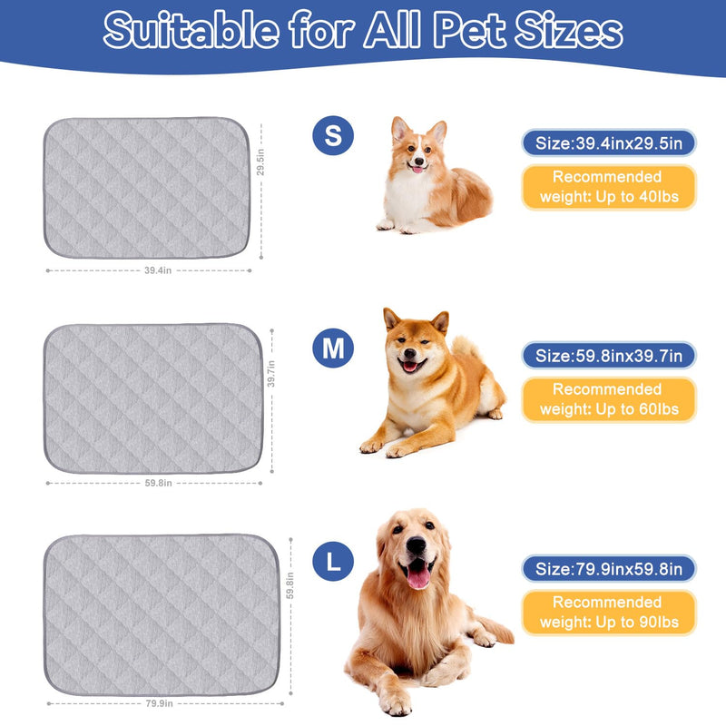 Premium Dog Cooling Blanket,Ultra-Soft & Lightweight Reversible Throw for Dogs,Washable Pet Throw Blanket with Q-MAX>0.4 for Summer,Couch Protector & Dog Bed Cover & Reusable & Built-in Strap 40x60 L"40x60" - PawsPlanet Australia