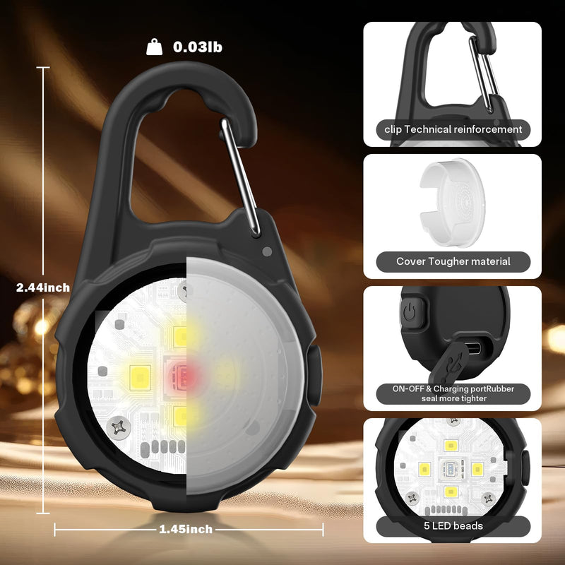 Dog Lights for Night Walking, 2 Packs LED Dog Collar Light, 4 Modes Dog Light for Dog Walking at Night,Waterproof Dog Walking Light, Rechargeable Light for Dog Collar Lights for Nighttime Clip On - PawsPlanet Australia