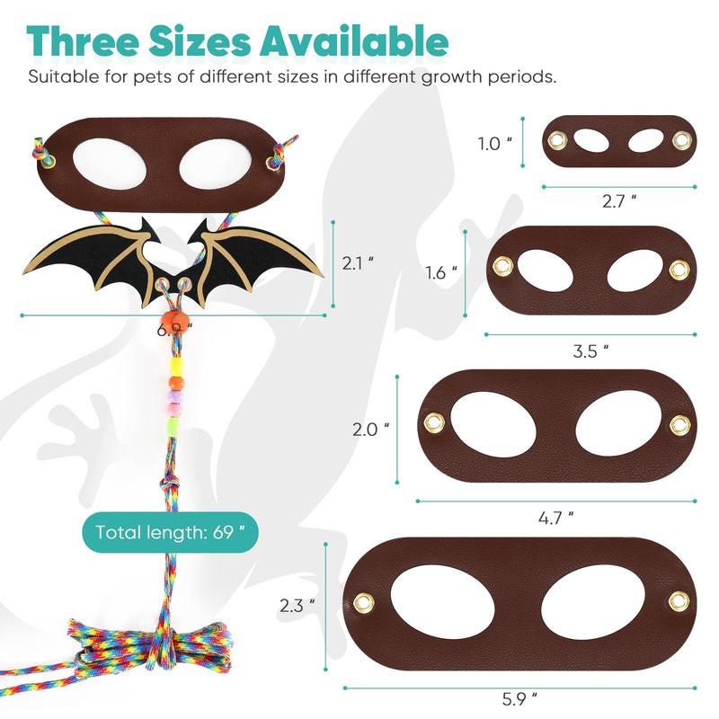 Small Animal Sling Carrier,Small Animal Bag for Bearded Dragons Lizards and Reptile with Adjustable Strap (Red+Dinosaur Wing) - PawsPlanet Australia