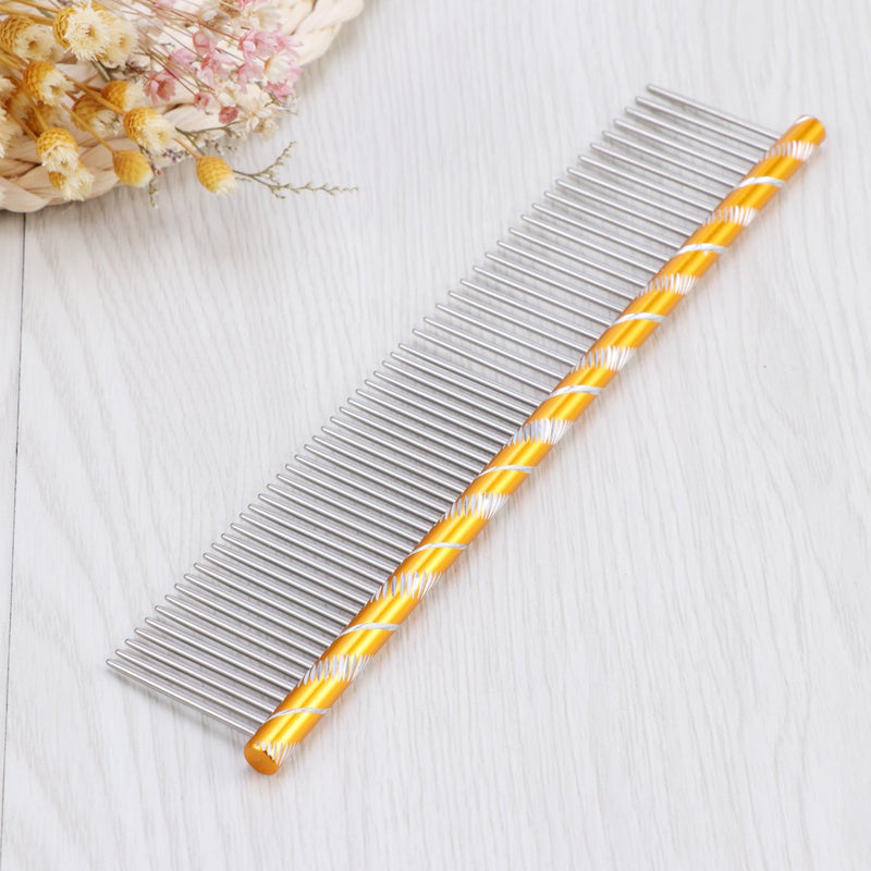 Combs for Grooming - Combs with Rounded Ends Stainless Steel Teeth Pet Comb Grooming Comb Cat Comb Metal Comb for Removing Tangles and Knots - PawsPlanet Australia