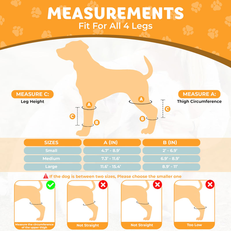 New Dog Knee Brace for Luxating Patella, ACL or Cruciate Ligament Injury Recovery, Osteoarthritis, Hip Dysplasia, or Arthritis Pain Relief, Flexible Spring Support (Large) Large