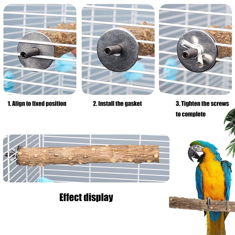 Woohome 5 PCS Natural Grape Stick Natural Wooden Parrot Stand, 3 Grape Wood Perch, 2 Stand, Paw Grinding Fork Bird Perch Stand for Cage Accessorie, Cockatiels, Small Birds WDM-NZG-006 - PawsPlanet Australia