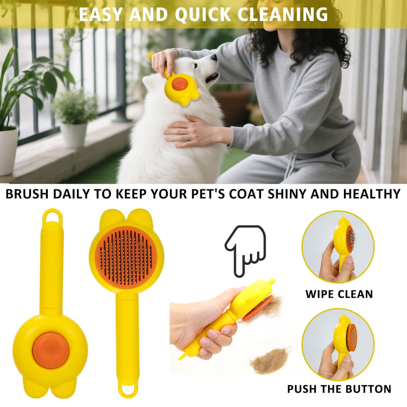 9 Piece Bath Grooming Kit for Pets - Dog Bath Brush Kit Slicker Hair Brush Set with Pet Nail Clipper and File Comb for Shedding Bathing 9Pcs - PawsPlanet Australia