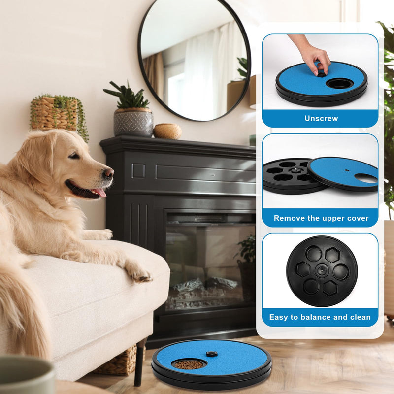 Dog Scratch Pad for Nails, 3 in 1 Round Rotatable Pet Nail Grinding Mat Slow Food Storage Box Fun Dog Nail File Board for Pets Gift Nail Care - PawsPlanet Australia