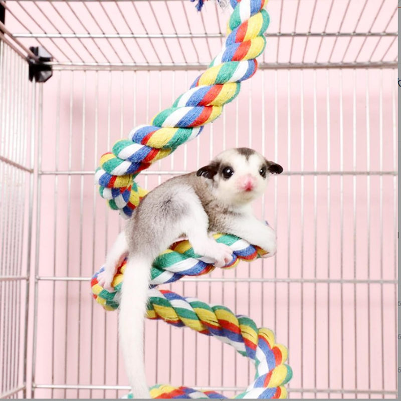 Bird Rope Perches, Colorful Parrot Cage Swing Toys, Comfortable Perch for Cockatiel, 2 Pack 105CM - PawsPlanet Australia