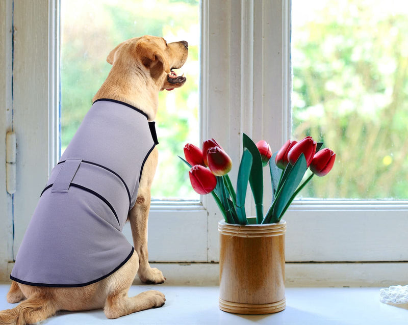 Dog Anxiety Jacket,Dog's Thunder Calming Shirt Wrap Vest for Large Big Dogs,Travel, Fireworks, Separation, Bluish Grey 3XL Sky Blue XXX-Large