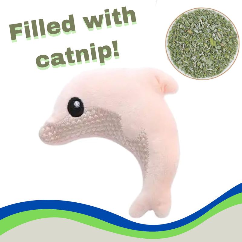 Smokey's Stash Catnip Toys Catnip Dolphins 3 Per Pack Cute Funny Toys for Cats - PawsPlanet Australia