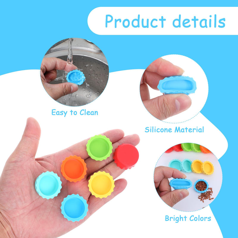 LXUEJEI 12Pcs Crested Gecko Food and Water Bowl, Reusable Silicone Feeding Dishes, Gecko Tank Accessories for Hermit Crab Tarantula Isopods Lizard Silicone Reptile Food Dish (6 Colors) - PawsPlanet Australia