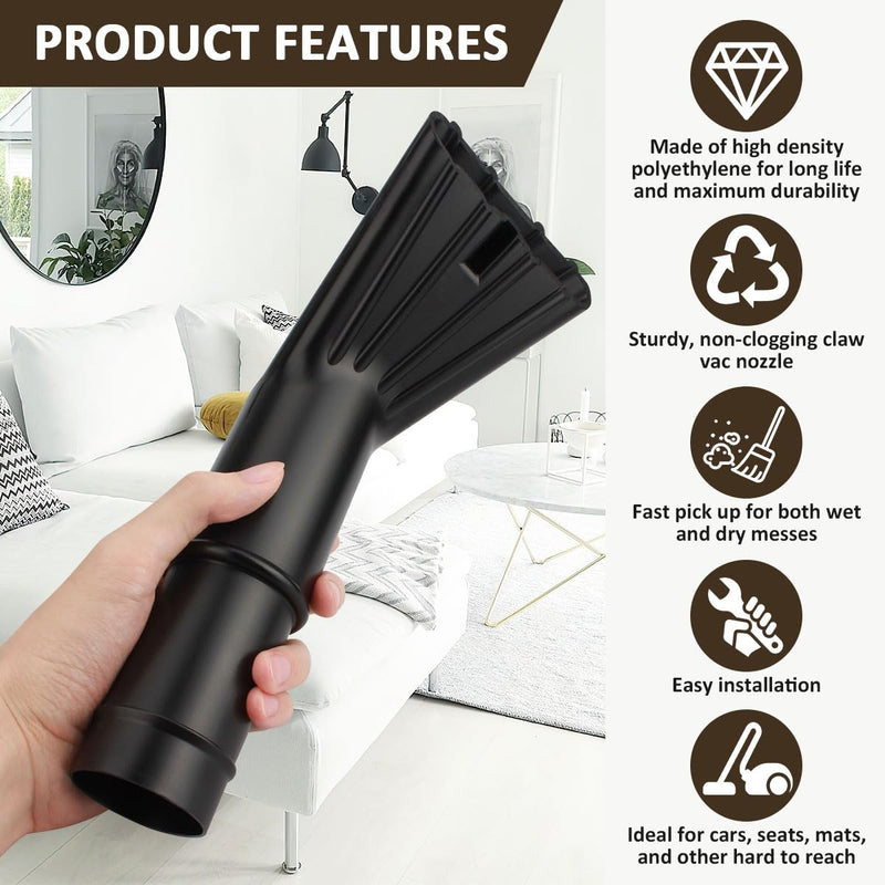 Vacuum Claw Nozzle 2" x 12" for Wet/Dry Utility Shop Vac Cleaning Auto Car Cars RV's Home Claw Nozzle SCN2 1 PACK - PawsPlanet Australia
