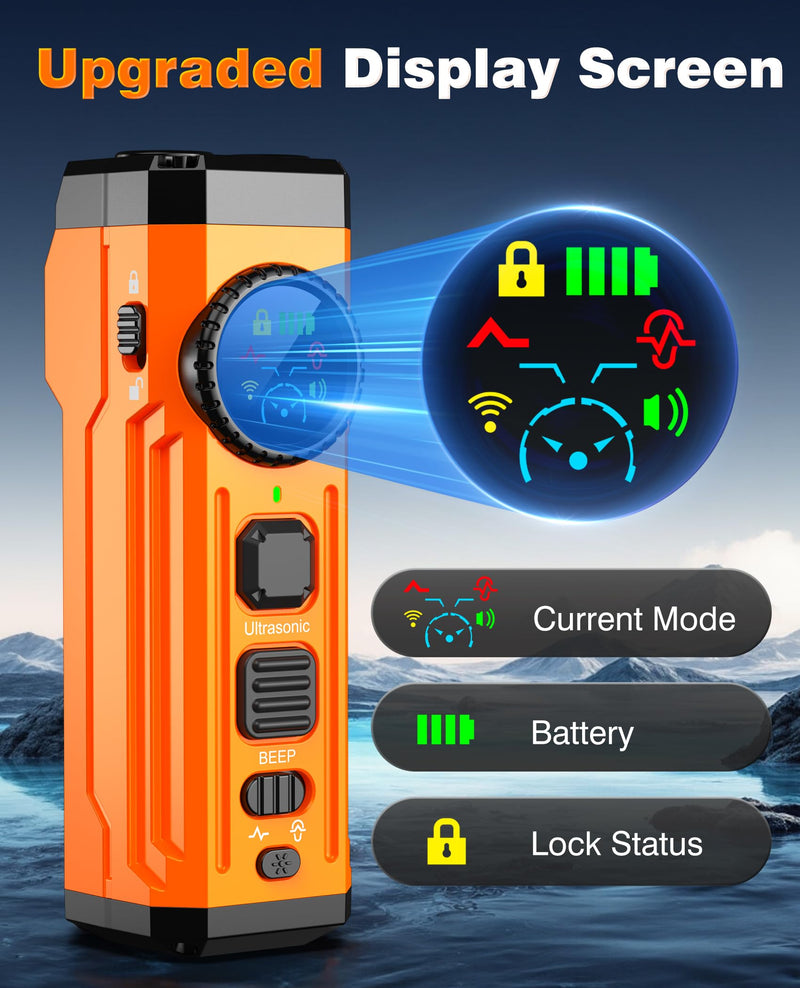 Dog Bark Deterrent Devices, 2025 Upgraded 3X Sonic Emitters Anti Barking Device for Own Or Neighbor's Dog, Safe & Effective Portable Ultrasonic Dog Bark Shield Rechargeable Dog Barking Silencer Orange - PawsPlanet Australia